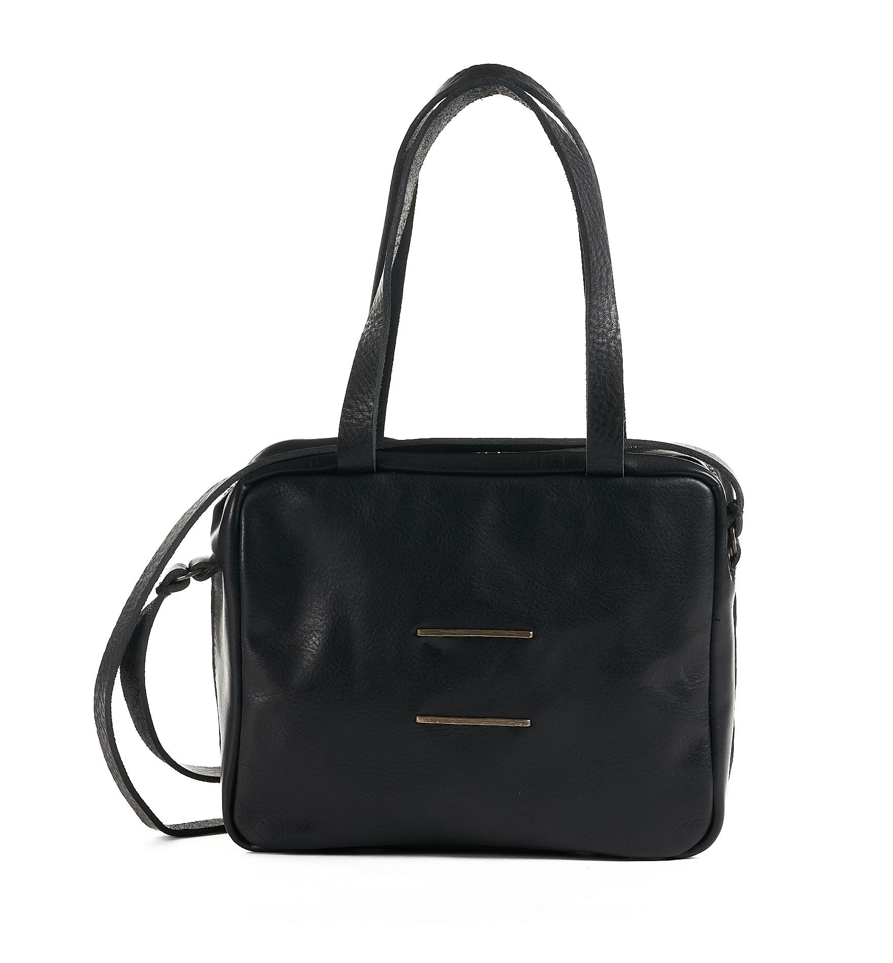 daniele basta leather and silver bags - FRONT